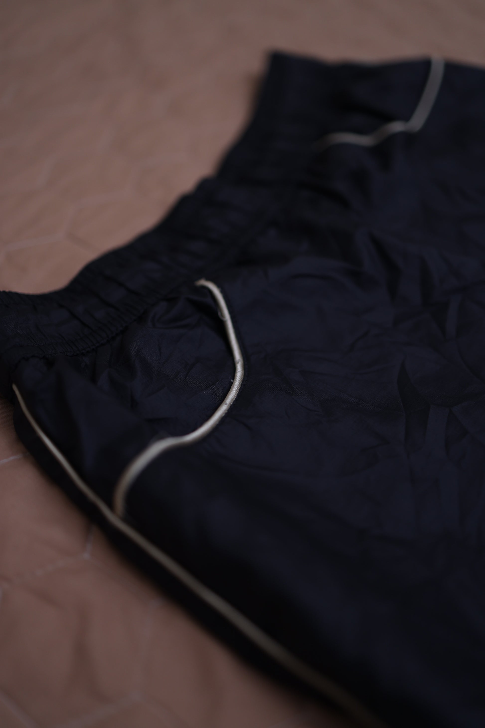 Vintage FILA Black Track Pants with White Piping