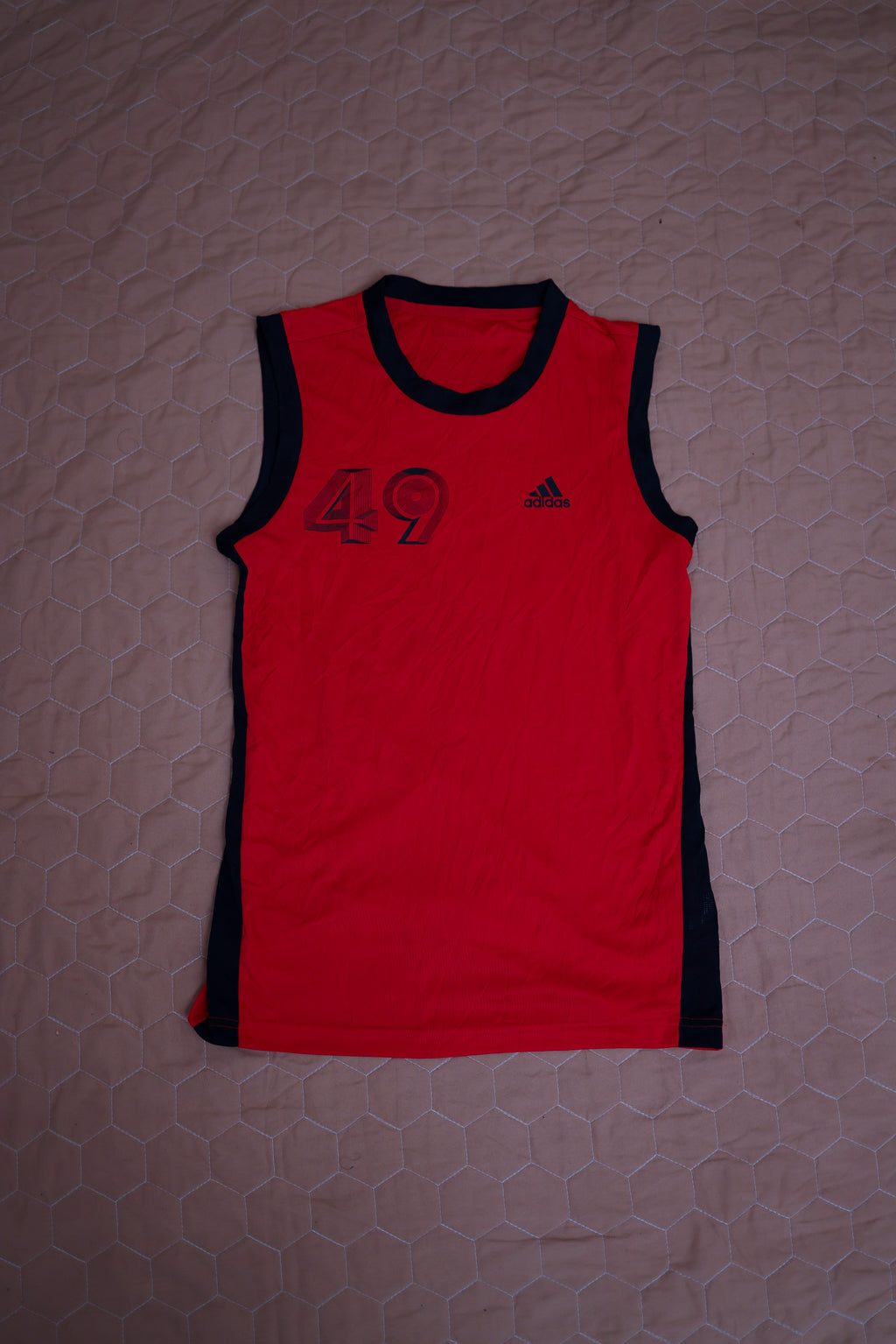 Adidas Sleeveless Sports Tank – Red & Black (Original)