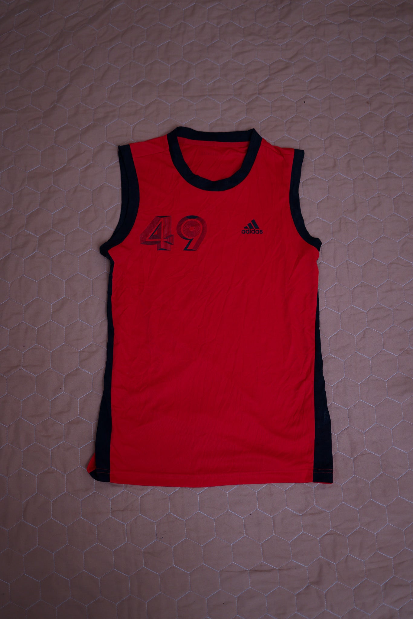 Adidas Sleeveless Sports Tank – Red & Black (Original)