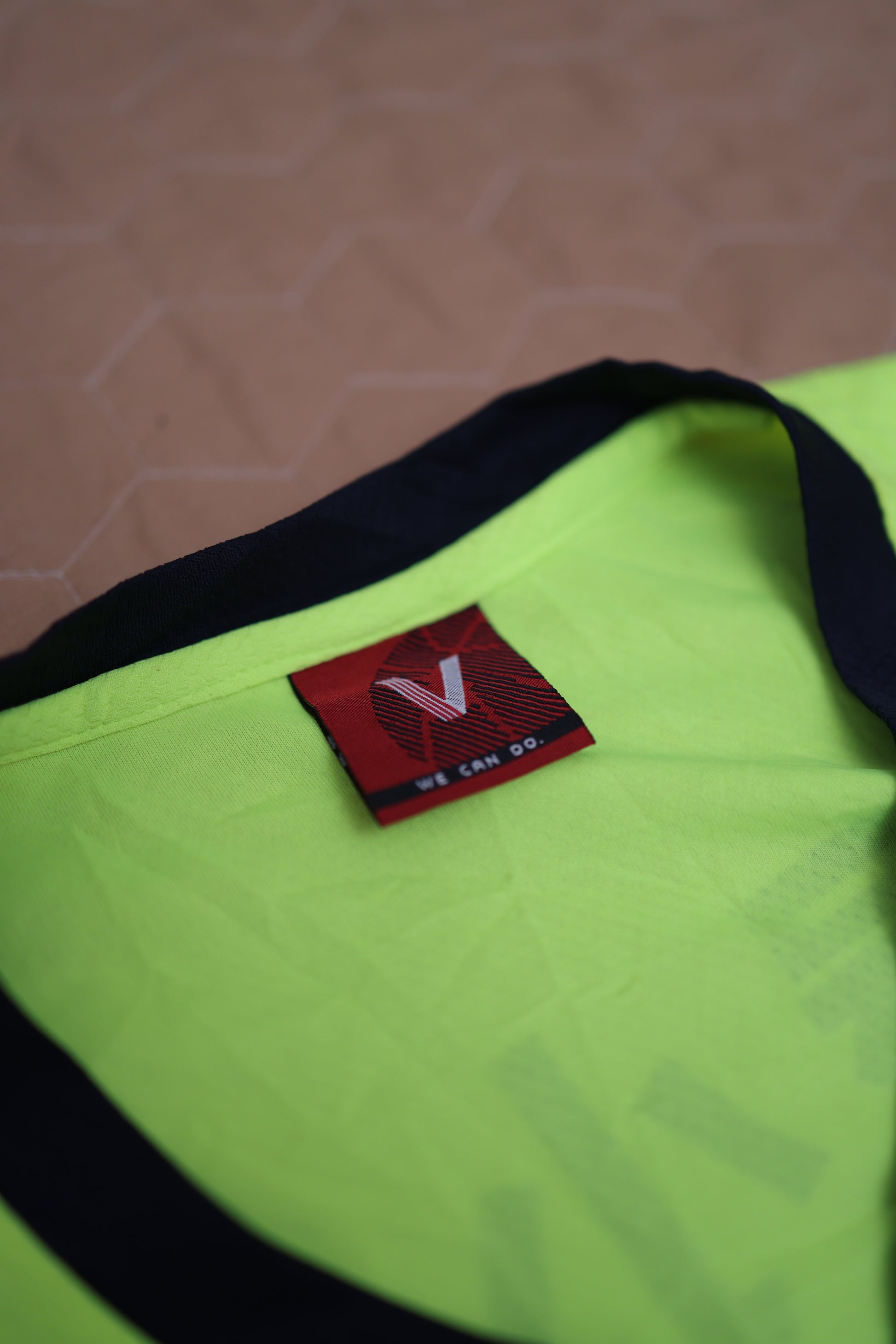 Thrifted Neon Yellow Sleeveless Sports Jersey – “We Can Do” Edition