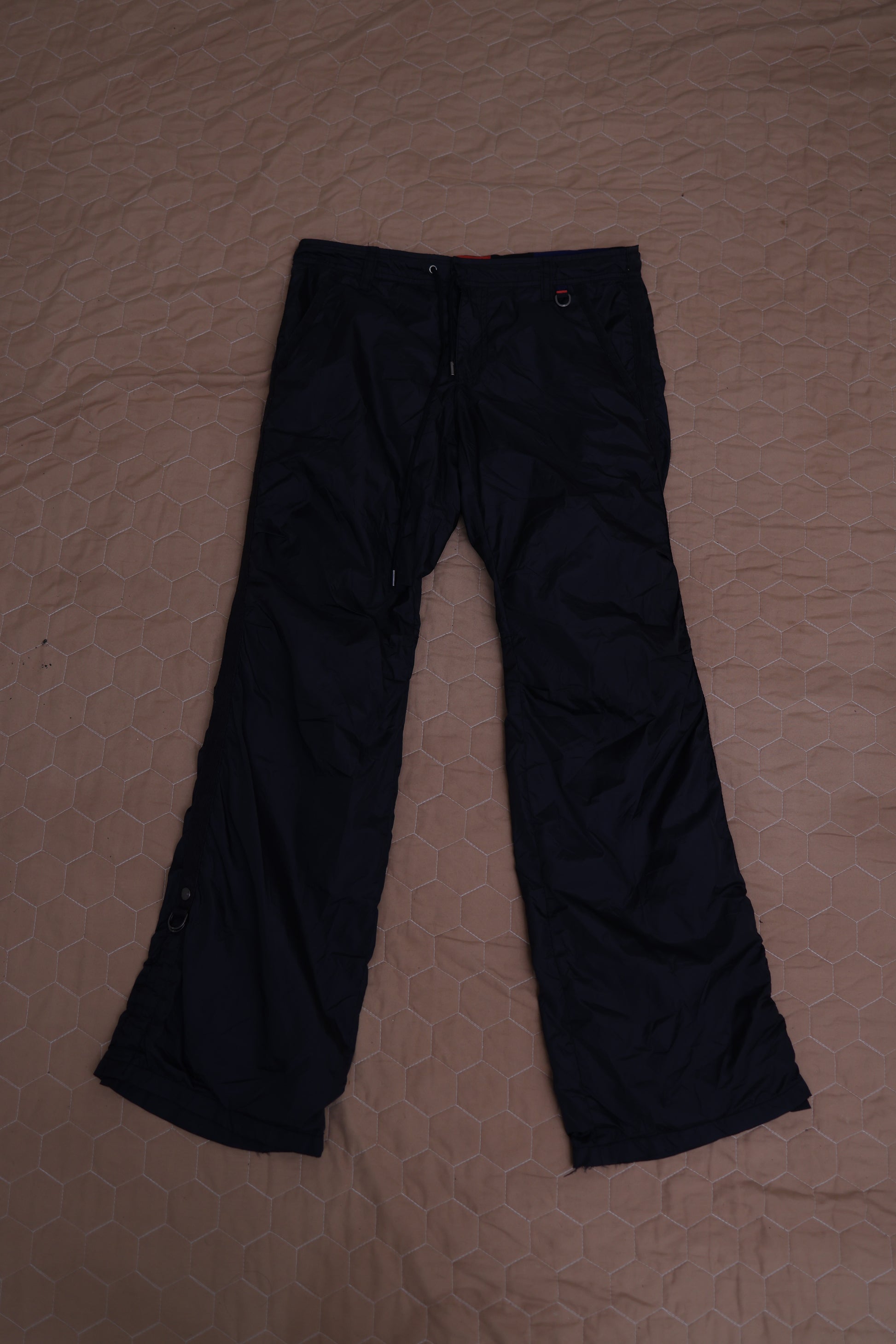 A6 Black Utility Track Pants – Relaxed Fit
