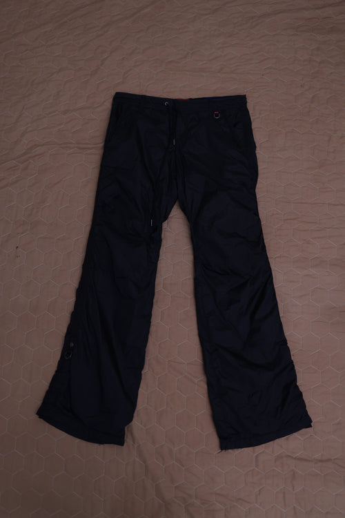 A6 Black Utility Track Pants – Relaxed Fit