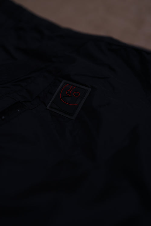 A6 Black Utility Track Pants – Relaxed Fit