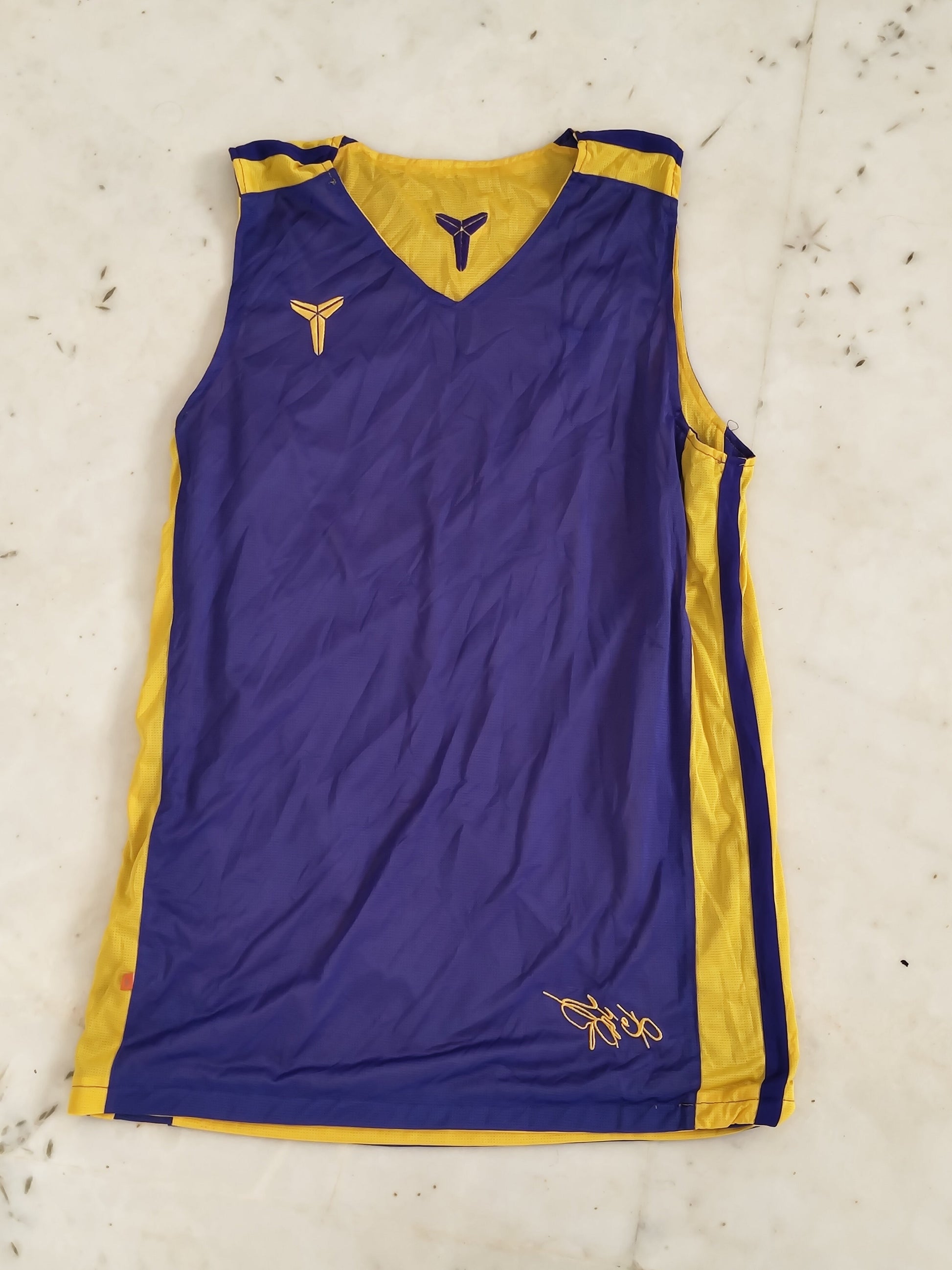 Kobe Bryant Inspired Reversible Basketball Jersey (Purple/Gold) – Size L