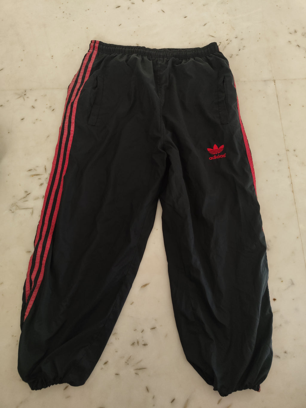 Adidas Originals Red Trefoil Track Pants - Vintage Style