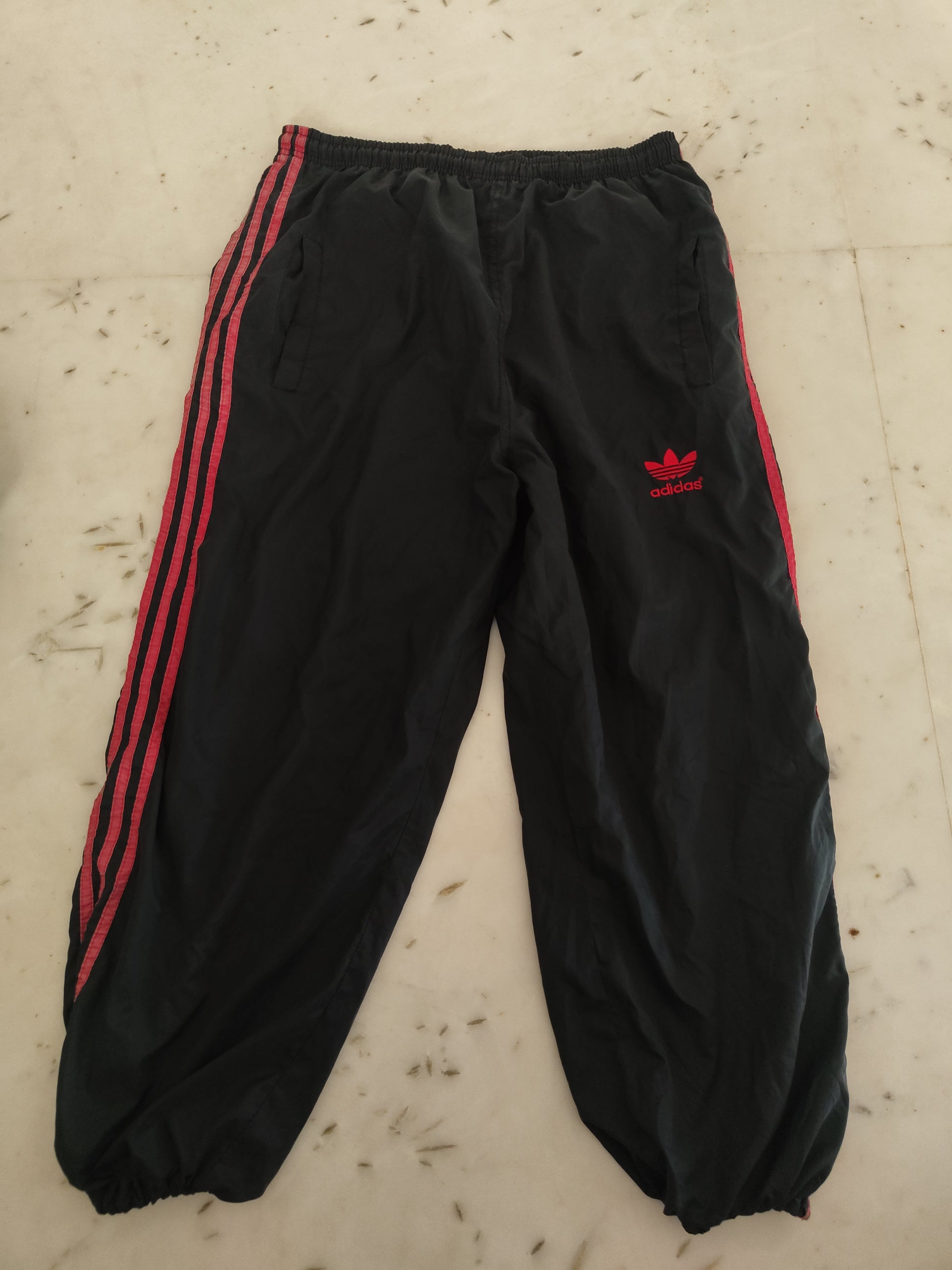 Adidas Originals Red Trefoil Track Pants - Vintage Style
