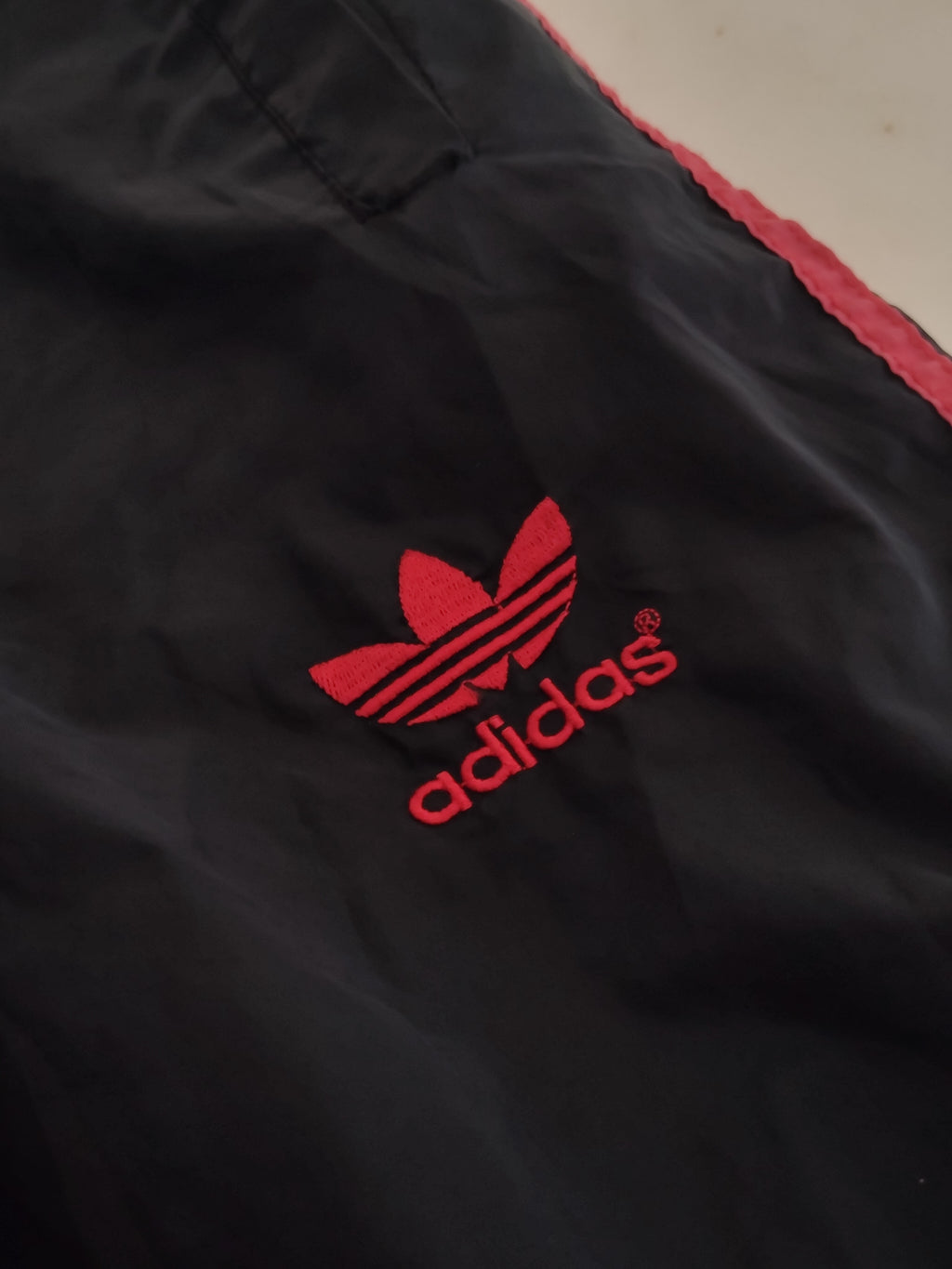 Adidas Originals Red Trefoil Track Pants - Vintage Style
